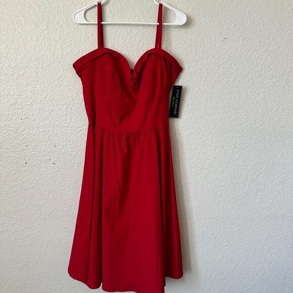 Red Pin Up Stop Staring Retro Swing Dress NWT Plus Size 16 - Picture 1 of 6